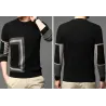 Fashionable warm men's sweater - knitted wool - geometric printHoodies & Sweatshirt
