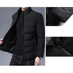 Warm winter jacket - quilted thick windbreakerJackets