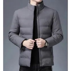 Warm winter jacket - quilted thick windbreakerJackets