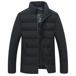 Warm winter jacket - quilted thick windbreakerJackets