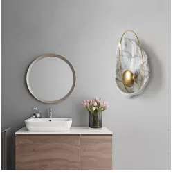 Modern resin wall lamp - LED - shell shapeWall lights
