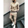 Fashionable sports tracksuit - sweatshirt with a zipper / long pants - slim fit - 3D printingPants