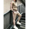 Fashionable sports tracksuit - sweatshirt with a zipper / long pants - slim fit - 3D printingPants