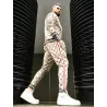 Fashionable sports tracksuit - sweatshirt with a zipper / long pants - slim fit - 3D printingPants