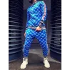 Fashionable sports tracksuit - sweatshirt with a zipper / long pants - slim fit - 3D printingPants