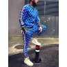 Fashionable sports tracksuit - sweatshirt with a zipper / long pants - slim fit - 3D printingPants
