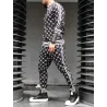 Fashionable sports tracksuit - sweatshirt with a zipper / long pants - slim fit - 3D printingPants