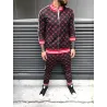 Fashionable sports tracksuit - sweatshirt with a zipper / long pants - slim fit - 3D printingPants