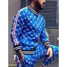 Fashionable sports tracksuit - sweatshirt with a zipper / long pants - slim fit - 3D printingPants