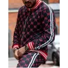 Fashionable sports tracksuit - sweatshirt with a zipper / long pants - slim fit - 3D printingPants