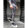 Fashionable sports tracksuit - sweatshirt with a zipper / long pants - slim fit - 3D printingPants