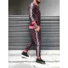Fashionable sports tracksuit - sweatshirt with a zipper / long pants - slim fit - 3D printingPants