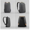 Fashionable backpack - bag for 15'' laptop - with USB charging port - waterproofBackpacks