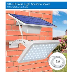 Outdoor garden wall light - waterproof solar lamp - adjustable - 48 LEDSolar lighting
