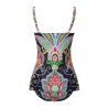 Vintage one piece swimming suit - with long tie-up topBeachwear