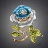 Fashionable brooch - with 3D crystal roseBrooches