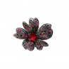 Brooch with crystal narcissus - multicolor rhinestonesBrooches