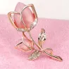 Luxurious brooch with crystal rose flowerBrooches