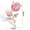 Luxurious brooch with crystal rose flowerBrooches