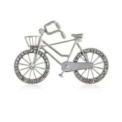 Crystal bicycle shaped broochBrooches