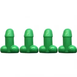 Universal tire valves - luminous - for cars / bicycles / motorcycles - penis shaped - 4 piecesWheel parts