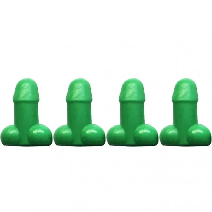 Universal tire valves - luminous - for cars / bicycles / motorcycles - penis shaped - 4 piecesWheel parts