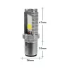 LED motorcycle / car bulb - white Hi/Lo Beam - 12V - 12W - 1200Lm - BA20DLED