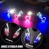 Motorcycle / car light bulb - LED - DRL - Angel Eye - blue / pink - H4 - BA20D