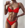 Sexy ribbed bikini set - Brazilian style - with push upBeachwear