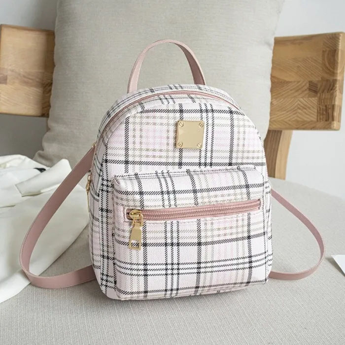 Small plaid backpack - shoulder bagBackpacks