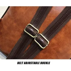 Vintage leather backpack - with anti theft zippers / buckles - waterproofBackpacks