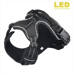 Dog's harness - with LED - adjustable - reflective - waterproofCollars & Leads