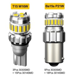 Car bulb - LED - DRL - Canbus - 1200LM - 1156 BA15S P21W - T15 W16W 921 - 2 pieces