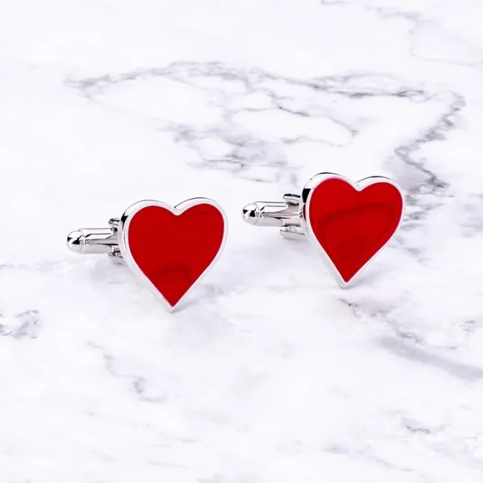 Classic heart shaped cufflinksCufflinks