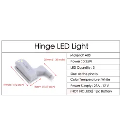 Sensor with LED light - for an inner hinge - universal - for furniture / wardrobes / cabinetsFurniture
