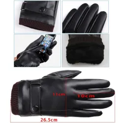 Elegant leather men's gloves - touch screen function - windproofGloves