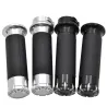 Chrome motorcycle handlebar grips - 25mm - for Harley Sportster / Touring / DynaHand Grips & End