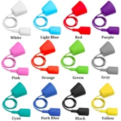 E27 - ceiling lamp holder - socket - silicone rope - 90cmLighting fittings