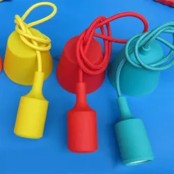E27 - ceiling lamp holder - socket - silicone rope - 90cmLighting fittings