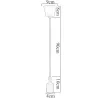 E27 - ceiling lamp holder - socket - silicone rope - 90cmLighting fittings