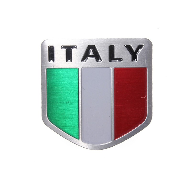 Italian flag - Italy emblem - metal car stickerStickers