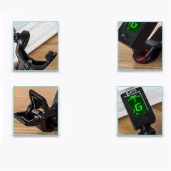 Universal guitar tuner - digital clip - rotatable - built-in batteryGuitars