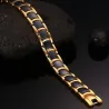 Energy bracelet - magnetic - black ceramic - gold - silverBracelets