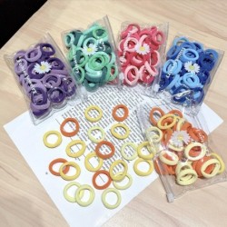 Colorful nylon hair elastics - 50 pieces