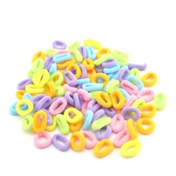 Colorful hair elastics - 100 pieces
