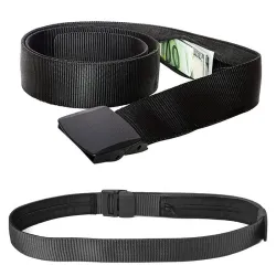 Anti theft belt - with hidden zipper - unisex - 120cmBelts