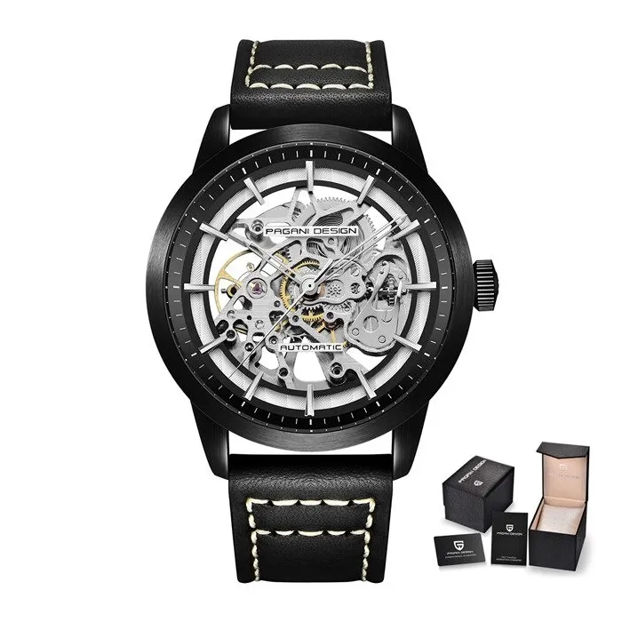 Pagani Design - luxurious automatic men's watch - stainless steel - leather strap - waterproofWatches