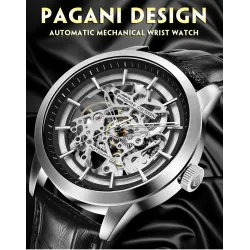 Pagani Design - luxurious automatic men's watch - stainless steel - leather strap - waterproofWatches