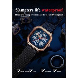 Skeleton Design - Black Technology - automatic men's watch - waterproofWatches