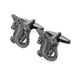 Copper cufflinks with alligator - crocodileCufflinks